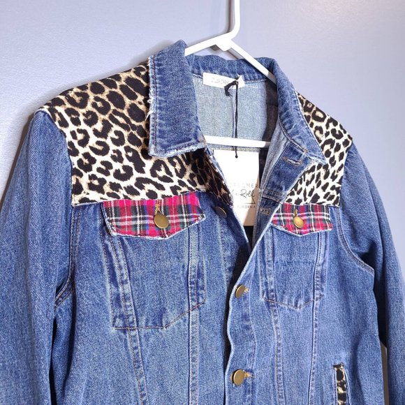 #29❤️ NWT Daydreamer Ramones Denim Boyfriend Jacket - Picture 4 of 6